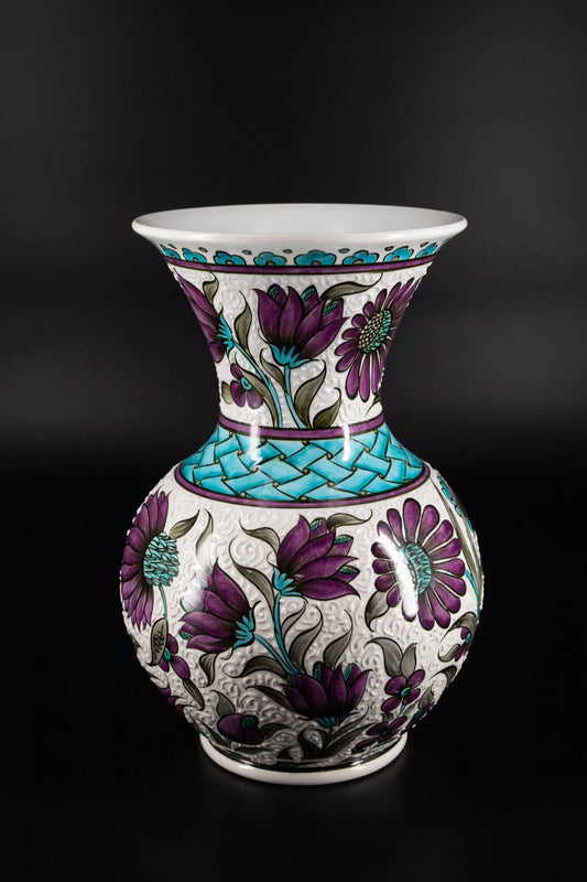 Purple Floral Vase